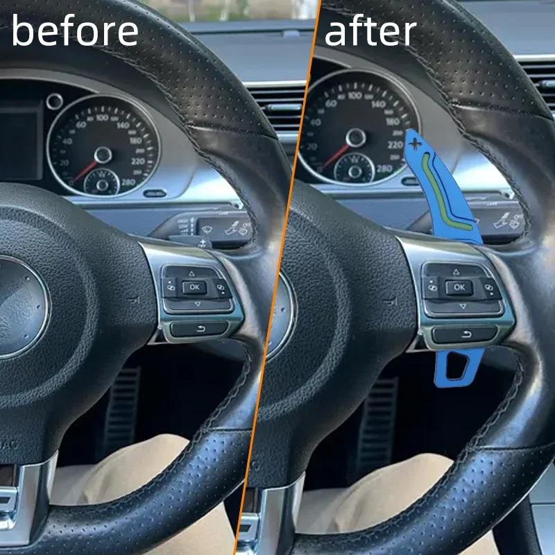 Светящиеся алюминиевые литые рулевые лепестки-удлинители для VW Golf 6 MK6 R20 R36 GTI Jetta MK5 Passat B6 B7 CC Polo