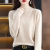 Женский свитер с полуводолазкой, кашемир Цинхэ, 30% кашемир, 70% шерсть, зимний вязаный пуловер, осенний свитер, кашемировый свитер