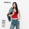 МО&Ко. Однотонный укороченный топ с halter-вырезом