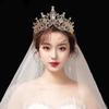 Тиара Головной убор Свадебная повязка на голову Циркон Барокко Принцесса Головной убор Женский обруч для волос Корейские повязки для волос