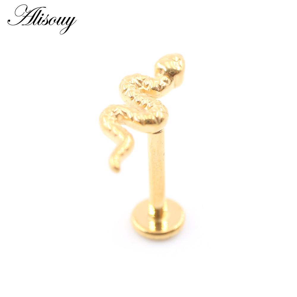 1 шт. титановая морская звезда, змея, ножницы, молоток, луна, циркон, лабрет, кольцо-гвоздик для губ, серьги для хряща уха, украшения для пирсинга тела