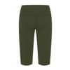 Women  Elastic High Waist 3/4 Pant Casual Active  Fit Wide Capris Leg Pants Trousers With Pockets