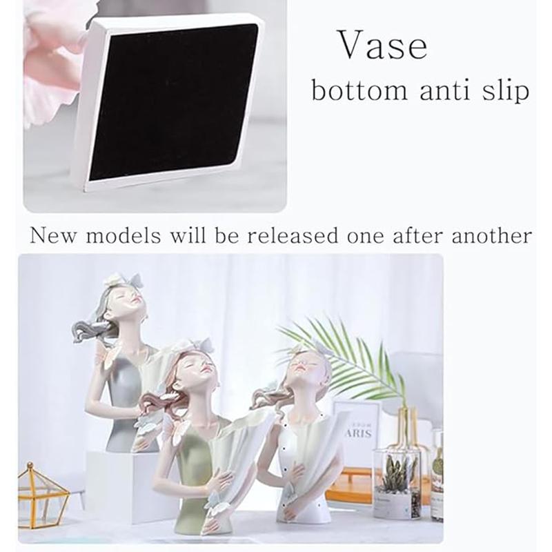 Luxury Vases Decor Resin Statue Sculpture Home Wedding Flower Figurines Interior Desktop Ornaments Living Room Butterfly Girl