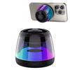 Портативный Bluetooth-динамик с RGB-подсветкой, магнитный динамик BT5.3, мини-звуковая коробка, держатель для телефона, поддержка TF-карты