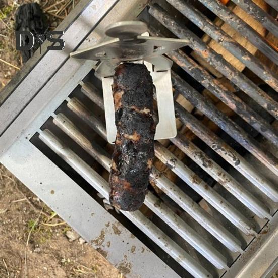 Стойка для гриля из нержавеющей стали для барбекю и сосисок, стойка для жарки хот-догов в форме человека, многоцелевая подставка с антипригарным покрытием, держатель для фрикаделек