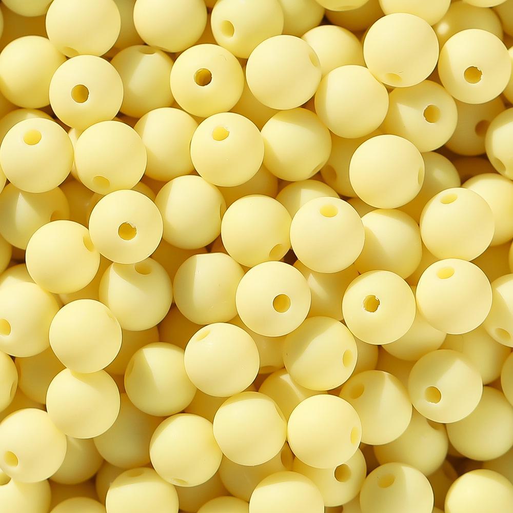 6/8 мм матовые акриловые бусины цвета конфет - матовые однотонные, круглые с прямым отверстием для самодельных украшений.