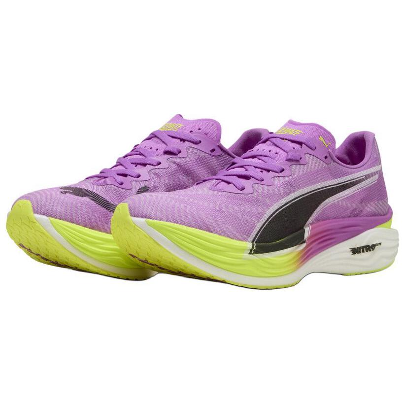Puma Deviate Nitro Elite 3 Чистый Маджента Желтый Предупреждение Мужские Кроссовки Фиолетовый 309809-04