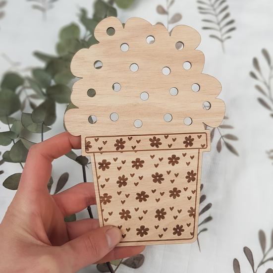 1/2/3Pcs Wooden Flower Arrangement Board DIY Handmade Flower Holder Nature Floral Plant