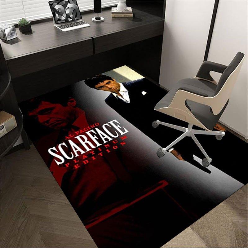1 шт. Коврик для офисного кресла Scarface, Мягкий, Удобный, Всесезонный, Идеально подходит для дома, спальни или офисного декора, Идеальный подарок для
