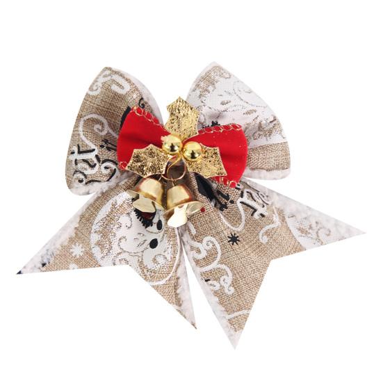 Рождественский бант-подвеска с колокольчиками, звонкий цветной бант из ленты, подвесное украшение на елку, подарок ручной работы, веселое рождественское украшение для дома