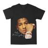 NBA Youngboy Большая голова Графическая футболка Летняя Люксовый бренд Хлопок Мужская и женская футболка Короткий рукав
