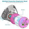 Reusable 6200 Respirator Gas Mask Half Face with 2097 Filter Goggles Sets for Epoxy Dust Paint Organic Vapor Welding Grinding