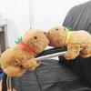 Stuffed Animals Capybara Plush Papa Circle Brown Lovely Capybara Wrist Circle  Hand Ring