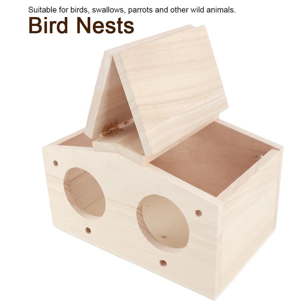 Wooden Pet Bird Nests House Breeding Box Cage Birdhouse Accessories for Parrots Swallows