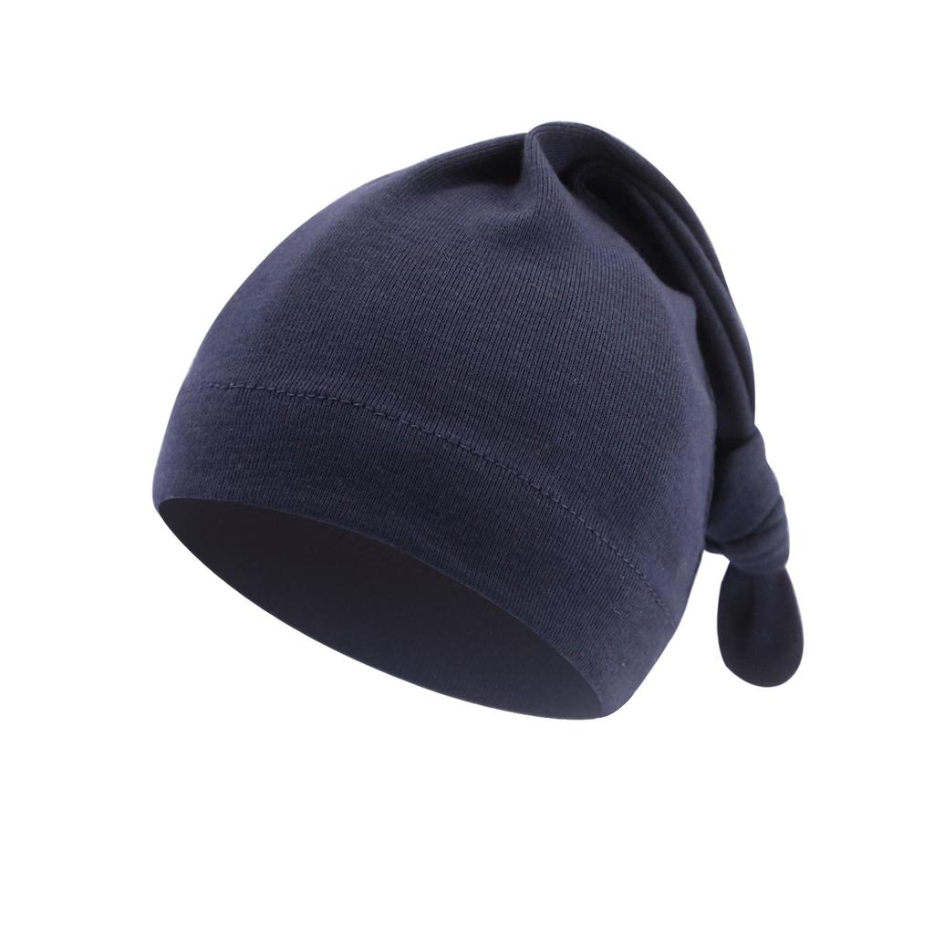 Unisex Soft Cotton Baby Hat with Tail Design & Pacifier Holder, Breathable Adjustable Newborn Cap for 0-12 Months, Spring Autumn Infant Headwear