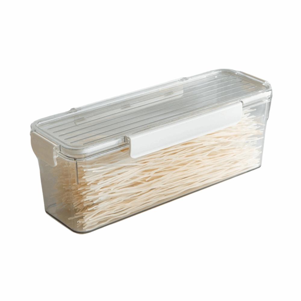 Sealed Pasta Storage Container Clear Plastic Fresh Keeper Box Spaghetti  Noodle Organizer  Fridge