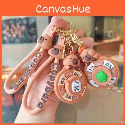 Милый мультяшный брелок-спиннер с капибарой, кубик, черепаха, яблоко, сердце, силикон