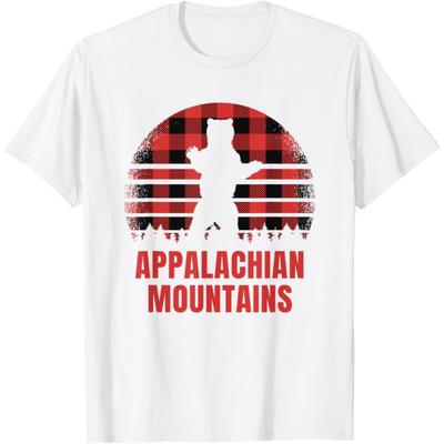 Аппалачи Аппалачские горы Винтажная футболка с изображением Мамы-Медведицы и Заката(1)