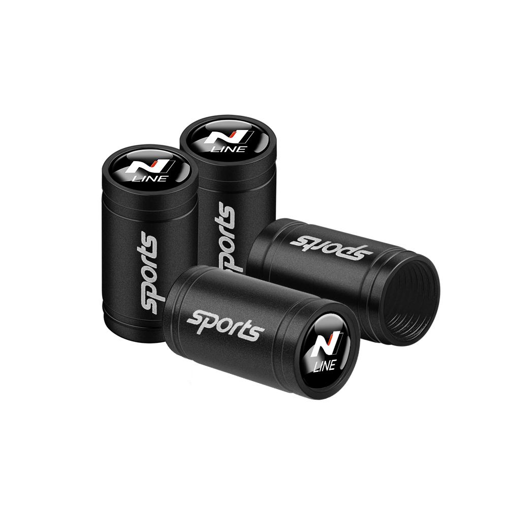 4pcs Car Styling Wheel Tire Valve Air Stem Cap Rims Decoration For Hyundai KONA i10 Accent N Line Creta i30 Veloster i20 Tucson y3