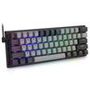 Gaming Keyboard Adopts Red Axis Tenkeyless US English Layout 61 Wired Keys Mechanical Key Switch RGB Luminous LED Backlight Small and Compact Design