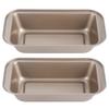 Rectangle Toast Loaf Pan Bread Cake Mold Carbon Steel Nonstick Loaf Pastry Baking MoldsGold