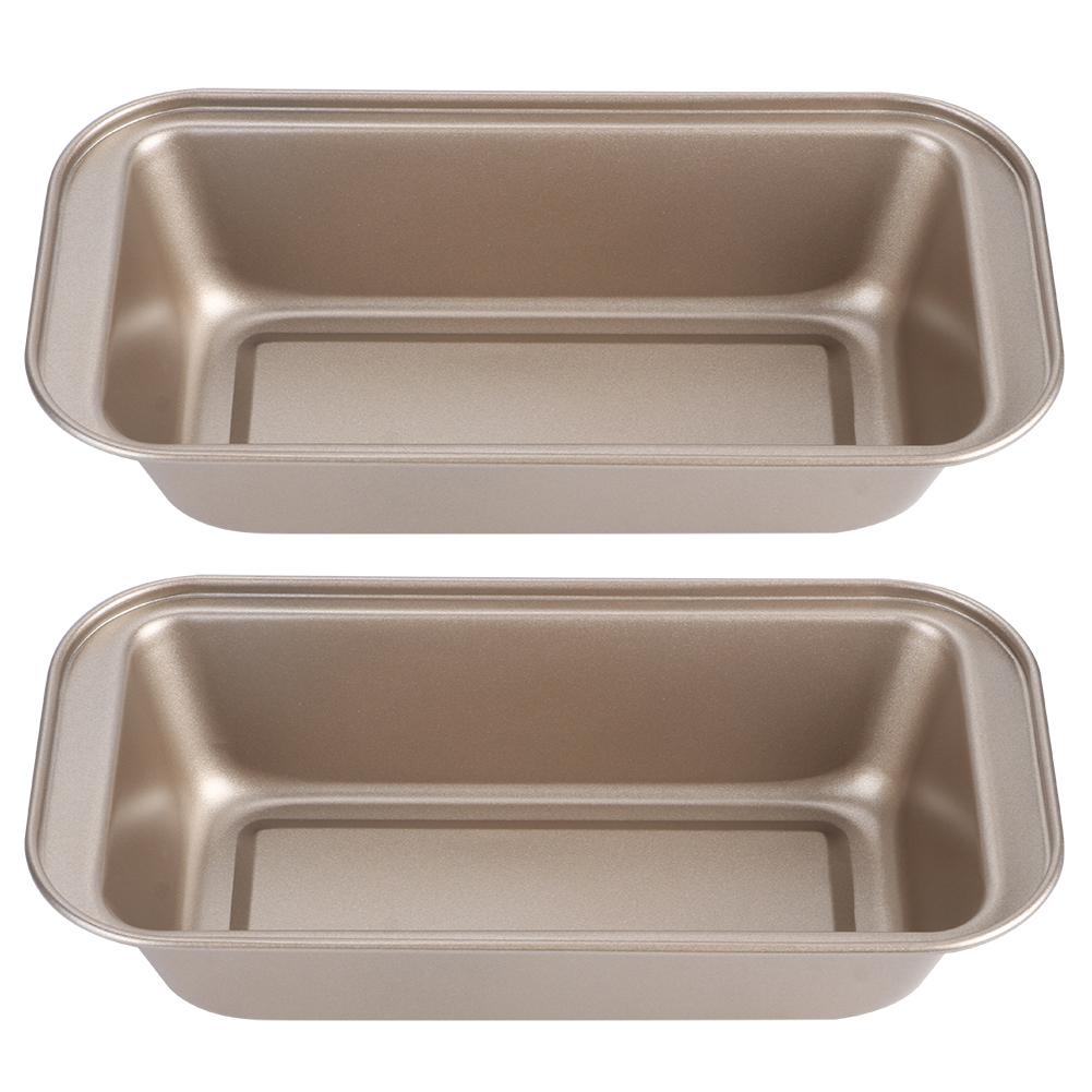 Rectangle Toast Loaf Pan Bread Cake Mold Carbon Steel Nonstick Loaf Pastry Baking MoldsGold