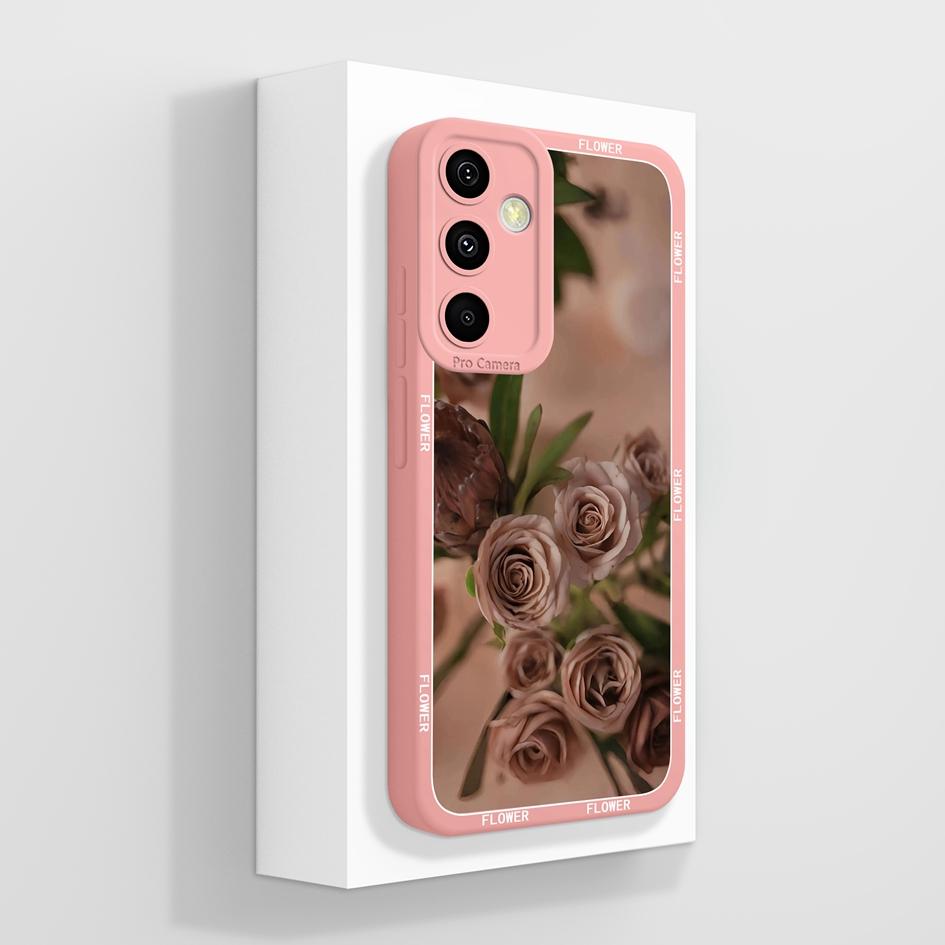 Мягкие чехлы для Samsung A55 C55 M55 A35 M35 F14 F15 Shell Pretty Sunflowers Golden Lotus Тонкий силиконовый легкий защитный корпус для Samsung Capas