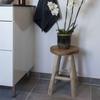 Round Stool 30x45 Cm In Brown Teak
