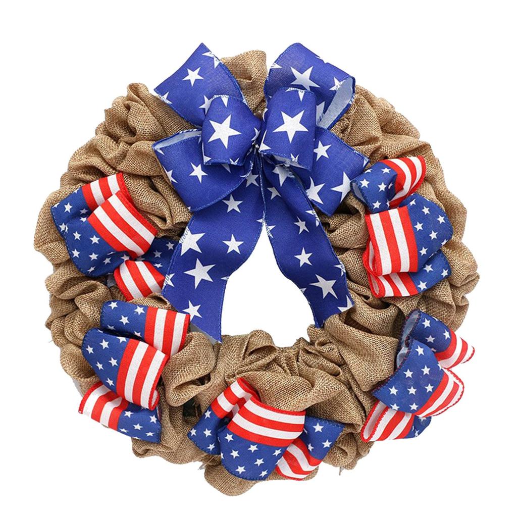Front Door Patriotic Independence Day Wreath Creative American Flag Wreath Front Door Wreath Independence Day