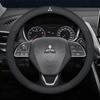 Car Suede Carbon fiber Leather Steering Wheel Cover For Mitsubishi Outlander Pajero Asx Lancer EX Evolution L200 Triton RALLIART