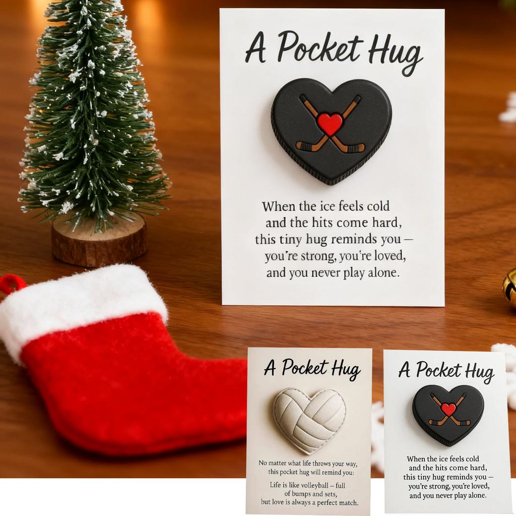 Heart-shaped Baseball Themed Pocket Hug Gift Suitable For Friends
