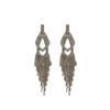 Silver needle metal long fringed earrings niche light luxury high-end earrings fashion versatile temperament earrings women