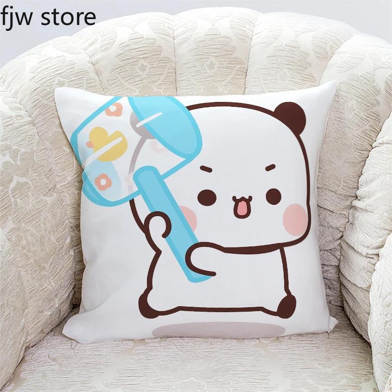 Милые наволочки с принтом панды Бубу и Дуду, домашний декор, кавайная мультяшная анимация, наволочка для диванной подушки, наволочки для спальни