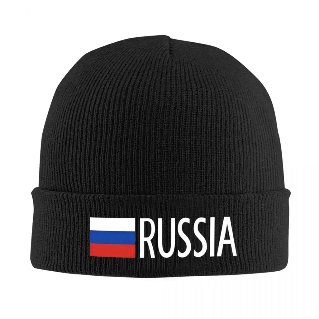 Россия Русский Флаг и Россия Вязаная Шапка для Женщин Мужчин Шапки-Бини Зимние Шапки Акрил Вязание Крючком Шапка-Мелон Шапка с Принтом Путешествия