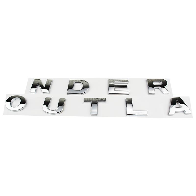 Car Head Hood Letter Logo Words Emblem Decals Sticker For Mitsubishi Outlander 2023 2024 2025 2026 Auto Decoration Accessories