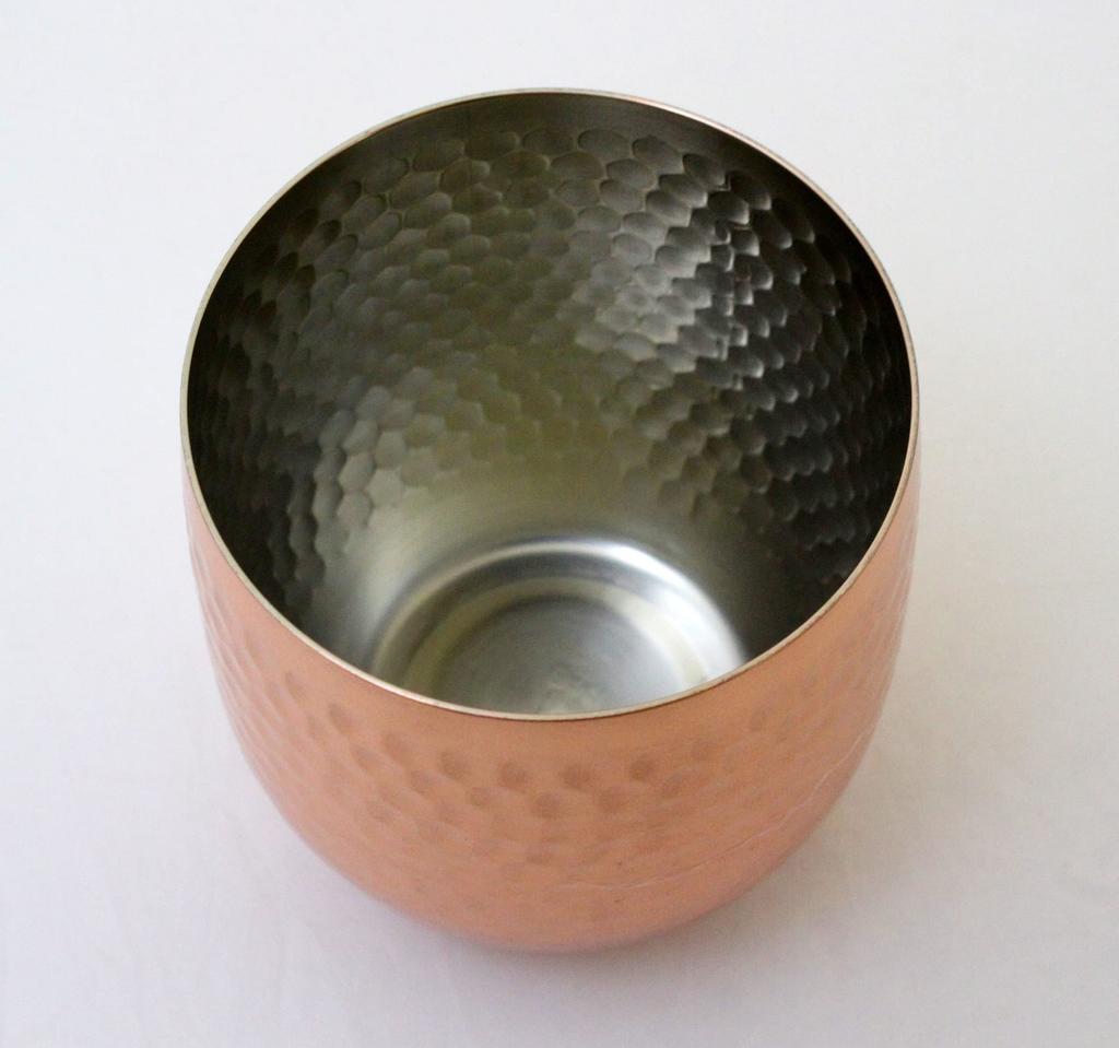 Castle Enterprise Asahi Premium Pure Copper Rock Cup, Set of 2, Gift Set with Gift Packaging