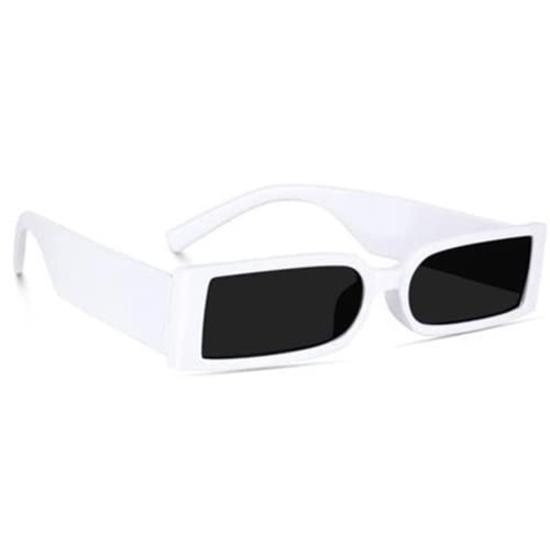 Sheomy Unisex Combo предлагает набор из 4 очков Black Candy MC stan Rectangle Retro Vintage Narrow Non-Plarized Sunglasses Women::Мужчины