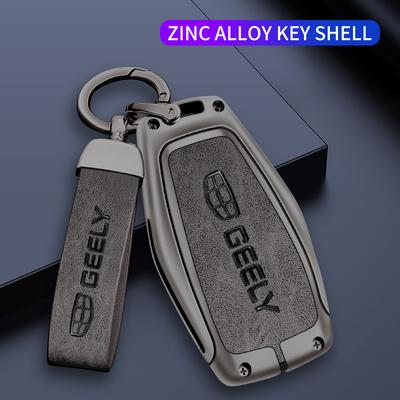 Чехол-сумка для автомобильного ключа из сплава и кожи для Geely Emgrand X7 EX7 Coolray Atlas Boyue GT GC9 NL3 Tugella Аксессуары для стайлинга автомобиля