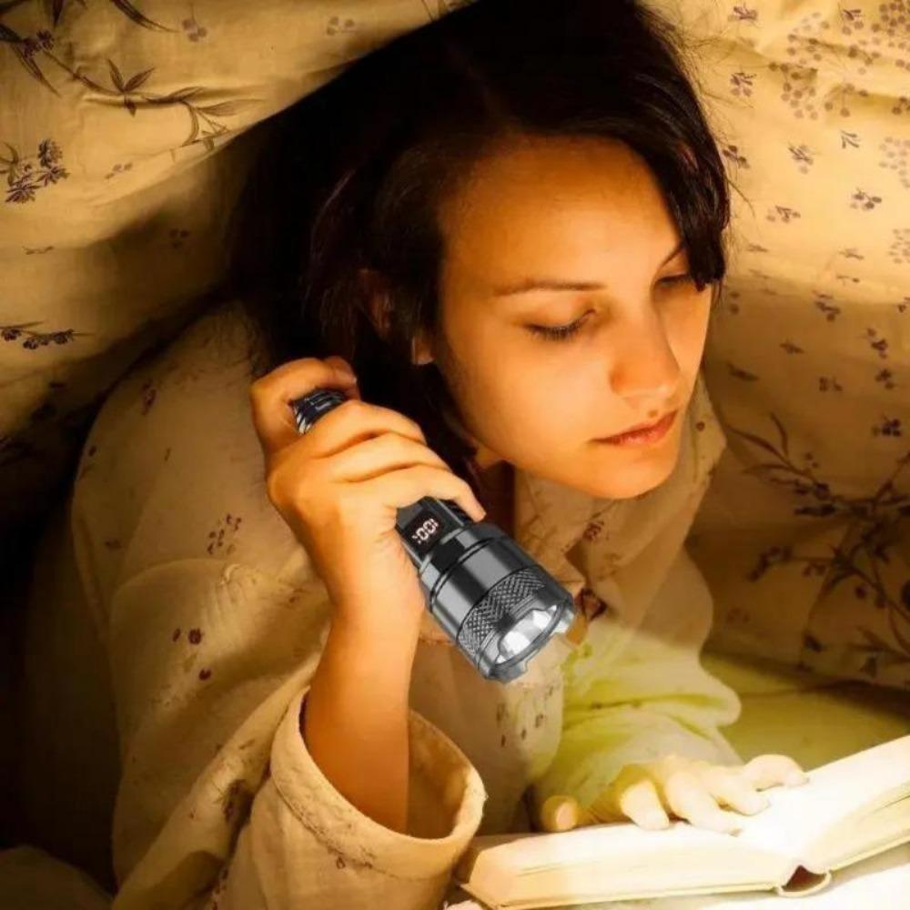 Улучшенный сверхъяркий фонарик с USB-подзарядкой, с боковой лампой, встроенным аккумулятором, фонарь для использования на открытом воздухе, в чрезвычайных ситуациях, в кемпинге