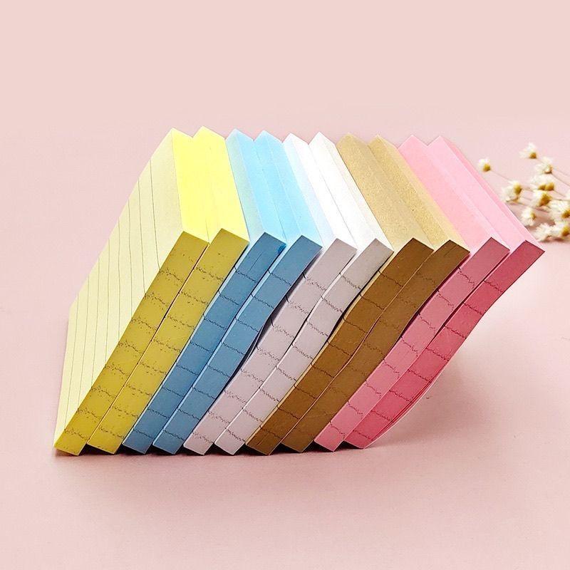 Colored Adhesive Sticky Notes Memo Pads, 100 Sheets, Student Stationery
