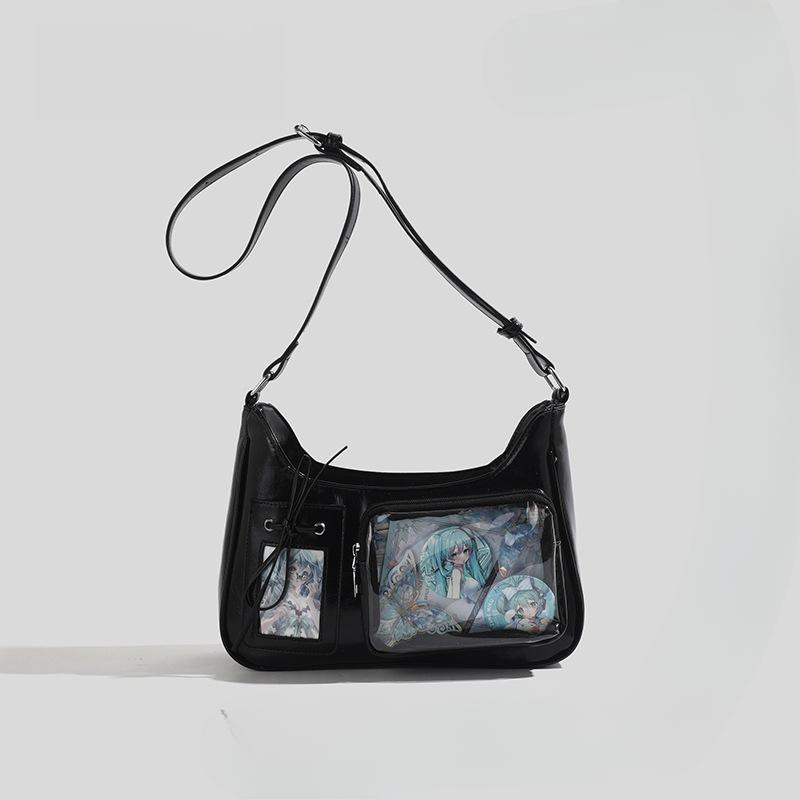 Японская сумка через плечо на одно плечо, маленькая, для еды, на работу, на каждый день, прозрачная женская сумка