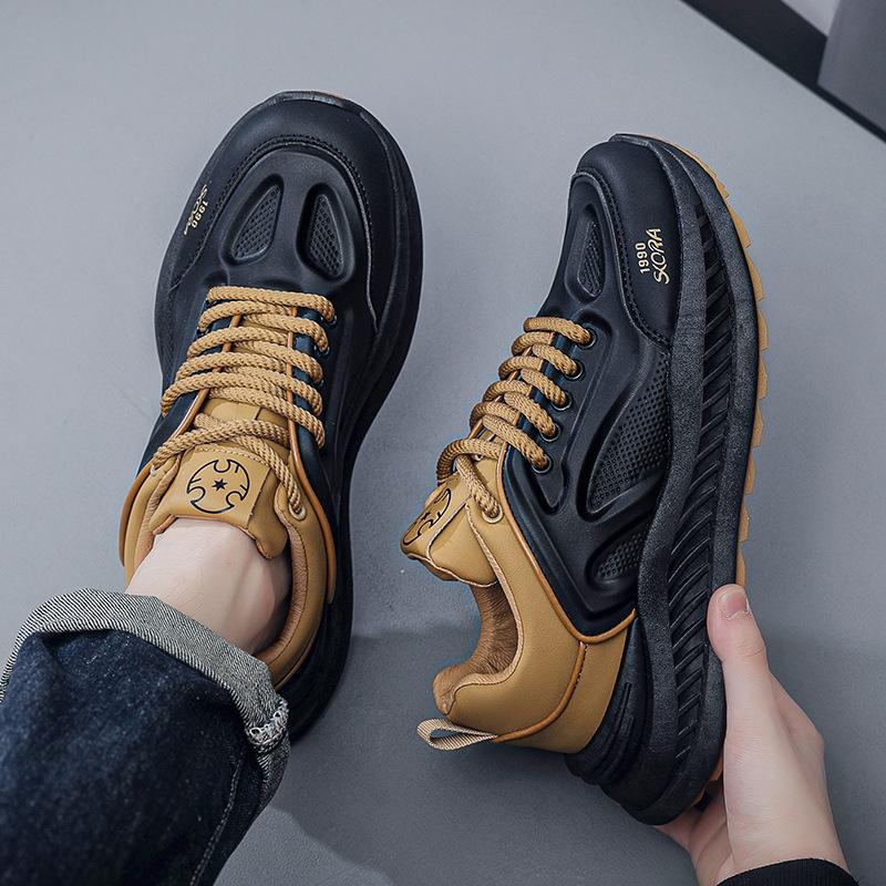Повседневная обувь Мужская обувь Корейская модная обувь Pops Мужская обувь Tide Толстая подошва Спортивная обувь для бега