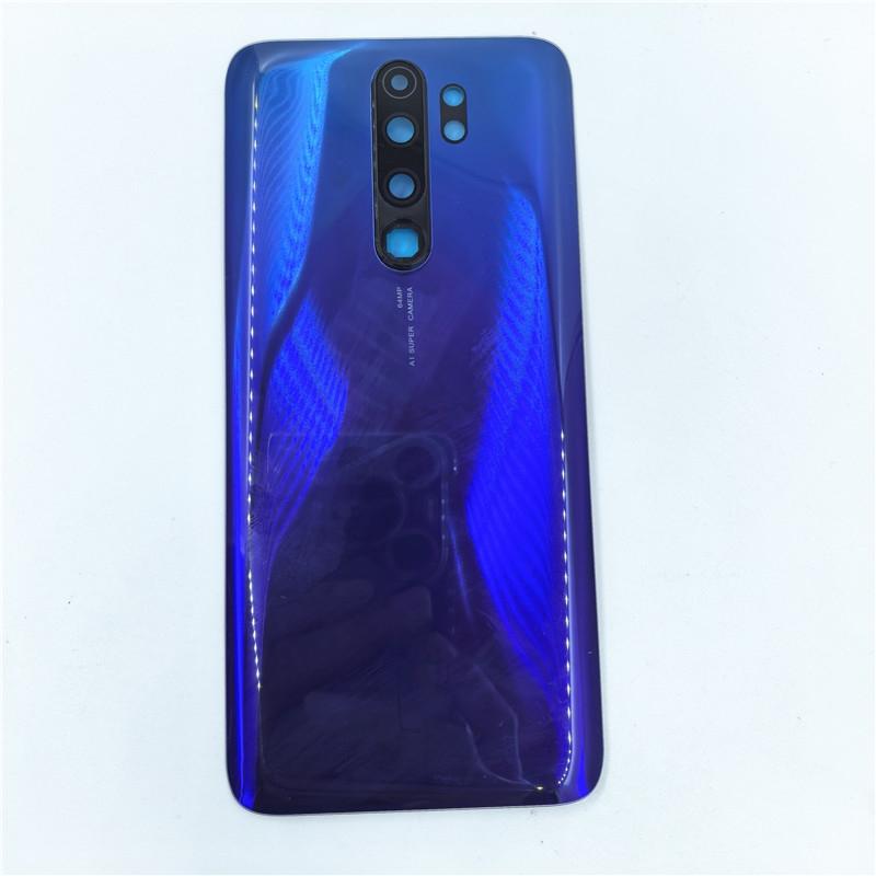 Крышка аккумулятора для Xiaomi Redmi Note 8 Pro Задняя стеклянная панель Корпус задней крышки со сменным объективом камеры + Наклейка