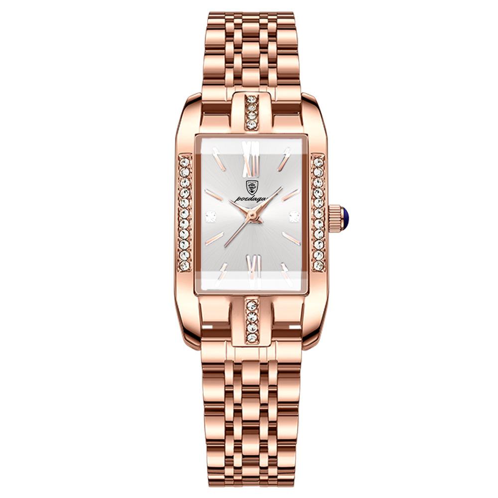 Swiss Brand POEDAGAR Watches Women's Fashion Design Quartz Wristwatch Waterproof Stainless Steel Clock Luxury Women Watch
