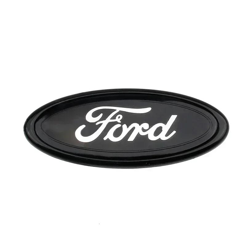 11.5x4.5cm Car Styling Rear Trunk Logo Emblem Badge Sticker for Ford Fiesta Ranger Mondeo Fusion Escape Kuga Edge Focus Mustang