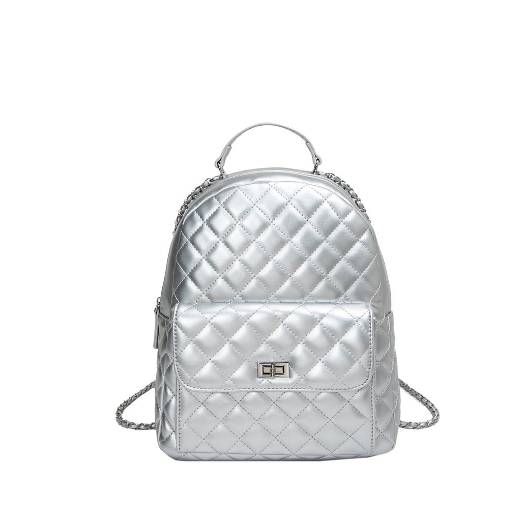 Весенне-летняя новая женская сумка, уличный дорожный рюкзак, ромбовидная вышивка нитью, универсальная простая сумка на цепочке