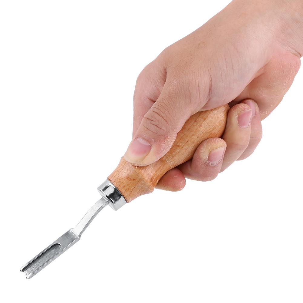 Инструмент для обработки кожи с широким краем, инструмент для обработки кожи, деревянная ручка