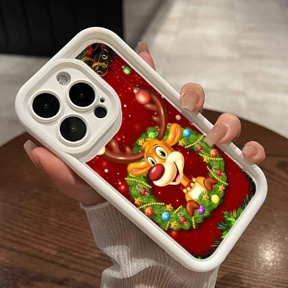 Чехлы для телефонов Ae117 Merry Christmas Happy New Year для iPhone 16 14 13 11 Pro Max 15 7 8 Plus 12 mini XR XS Max Angel Eye Ladder Protective Cover