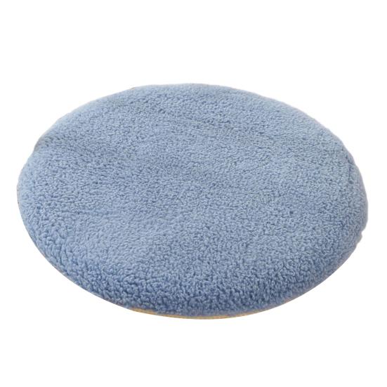 Fleece Round Chair Cushion Plush Faux Lambswool Seat Pad with Zip Winter