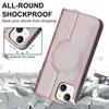 For iPhone 13 mini 5.4 inch RFID Blocking Phone Case Card Holder Stand Phone Leather Cover Compatible with MagSafe